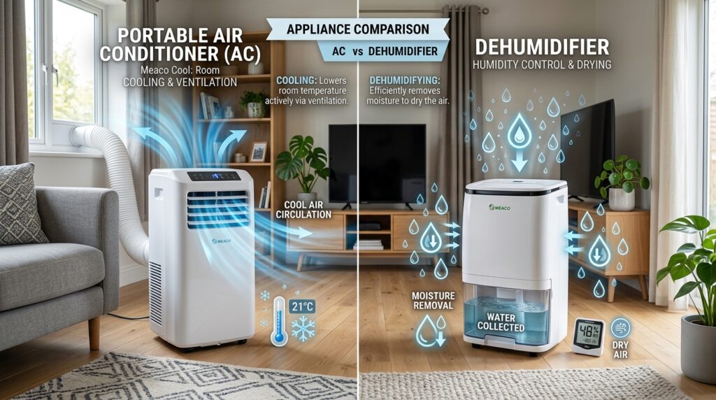 Portable Air Conditioner vs. Dehumidifier: Do You Need Both?