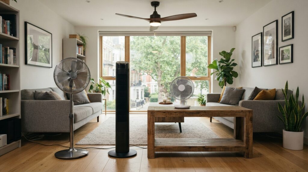 Best Type of Fan for UK Homes: Pedestal, Tower, Desk or Ceiling?